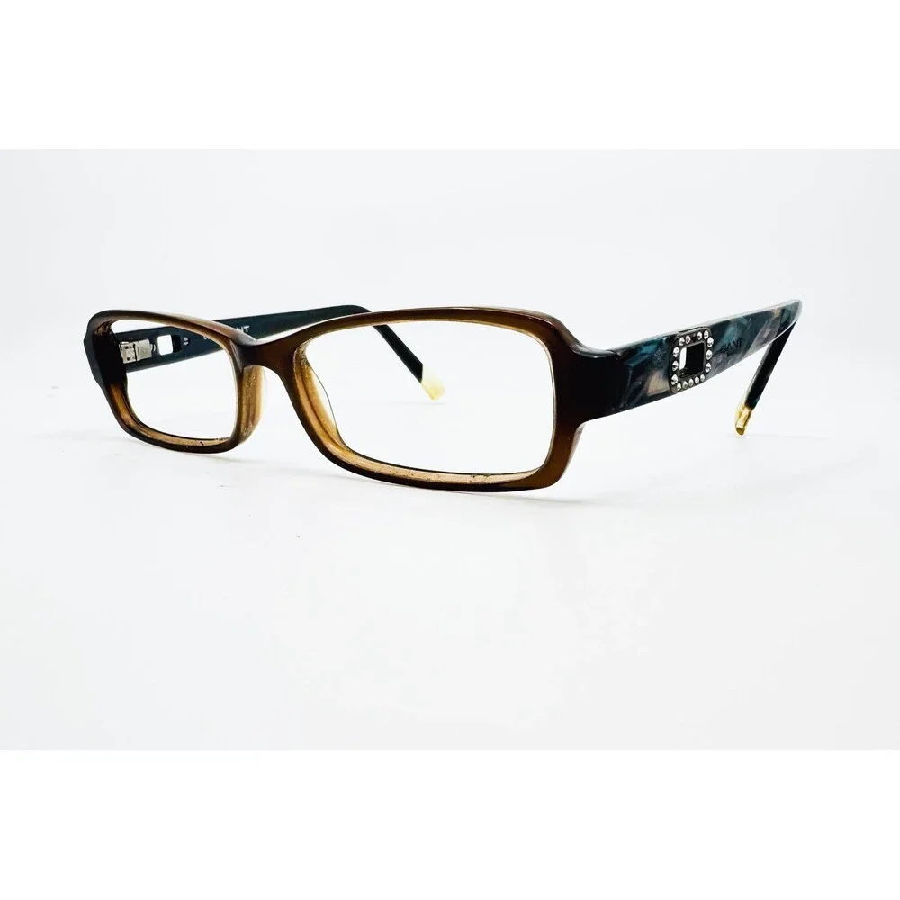 Gant Eyeglasses Womens Brown Rectangle Rhinestone GA 601 52-16-135